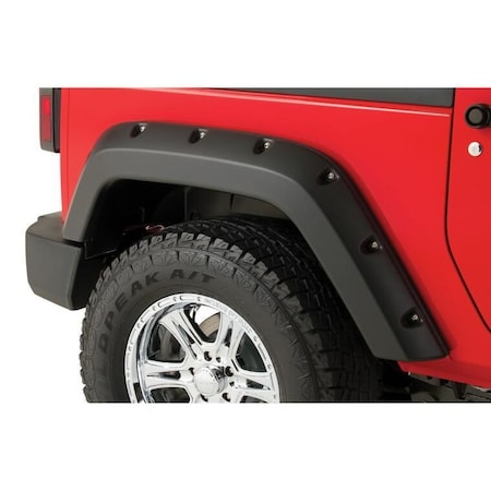 Bushwacker 17-17 F250/ 350 SUPER DUTY FENDER FLARES POCKET STYLE 2PC REAR BLACK 20106-02